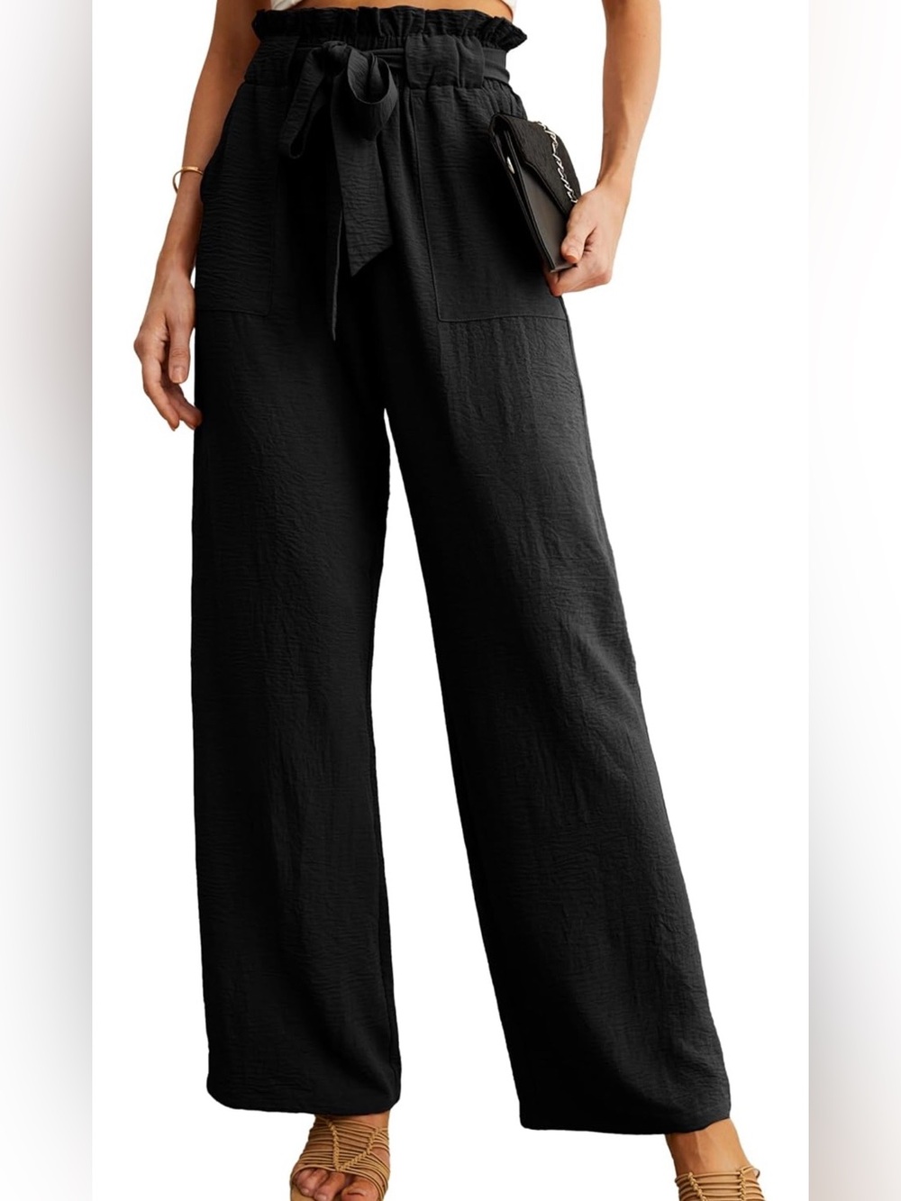 Wide Leg High Waist Palazzo Pants Sz L
